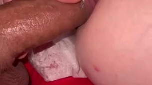 huge and merciless cock enters my ass to leave it open and dripping