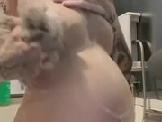 Pregnant Goth Takes A Bath And It Ends With A Blowjob And Facial!