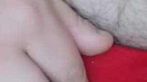 Wetting my red bikini bottoms