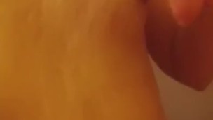 Recorded a video for my boyfriend on watch as I wash my tits