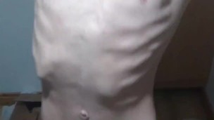 Showing off my extremely perfect skinny body near bright light