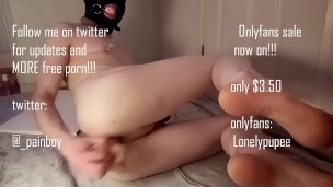 Nice prostate fuck for smooth chastised femboy