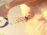 nipple pierced teen Katty West toying her tight cunt under water 13/16