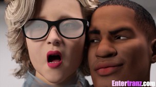 Sexy BBC fucks his sexy Trans secretary all over the office