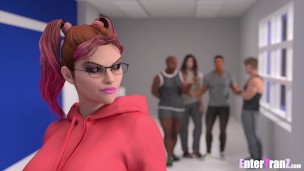 Freaky trans girl takes long BBC for fun