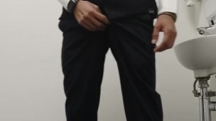 Cumshot in suits before work