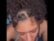 Lightskin Ebony Keep On Sucking Until She Get That Cum 1/16