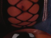 I hang the milf and fuck her on the swing, but the cum wants it on her back 10/16