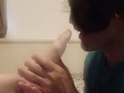 64 Holland Doll Duke Hunter Stone - Whole Foot in the Dukes Mouth Again Female Feet Worship! 3/16