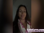 Babe sharing celebrity crushes then masturbates so hard her fingers are sore & behind the scenes cum on her pussy - Lelu Love 8/16