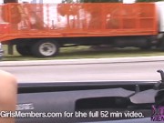 Hot Blonde Rides Around Town Naked In My Car 13/16