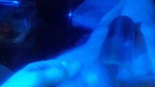oiled up pumped up big smooth balls in blue light