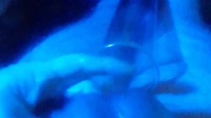 slippery oiled up ball play fresh from pump under blue light