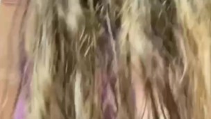 Soapy tits fucking and sucking dildo in and out of the bath