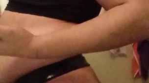 Chrissweetcheeks booty cheeks split by big 12 inch dildo