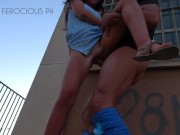 Horny old man fucks a teen hard on the street and gets caught penetrating her 16/16