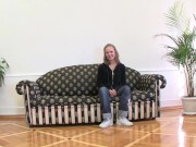 Blonde Bombshell Teen Bridget K Fills Her Wet Mouth and Pussy with Cock! 4/16