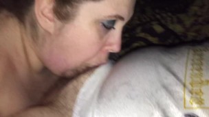 Deepthroating side angle !Cum in my throat daddy !