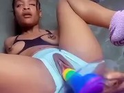 Perky titty babe squirt on a plate and serves it 8/16