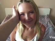 Красивая 18-я блондинке засунула игрушку в задницу и трахнулась с отчимом 3/16