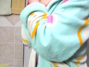 78 years old grandma takes a soapy shower and masturbating 2/16