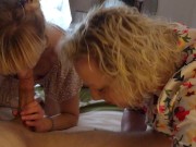 2 Blonde cougars work over a massive cock pt1 (HoneyButter and Tori J) 11/16