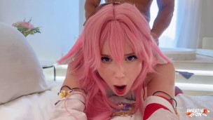 Yae Miko Do Genshin Impacto Deepthroat, Enfrentando E Foda -Se Comigo