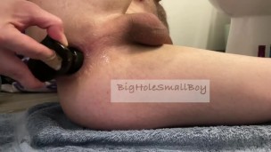 Bigger End Of The Black Double Sided Black Cock Destroys My Asshole
