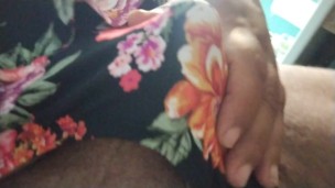 chubby mixed Sissy femboy crossdressing and masturbating 