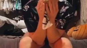 Teen sniffing socks 