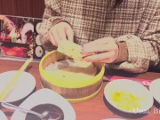 夜景を見ながら窓際SEX / SEX by the window while watching the night view 2/16