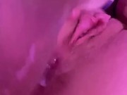 Pussy dripping cum while using dildo 12/16