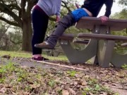 MILF gets public creampie at the park 4/16