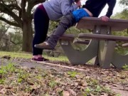 MILF gets public creampie at the park 5/16
