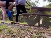 MILF gets public creampie at the park 7/16