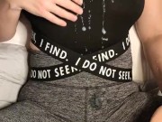 Made him shoot thick cum ropes all over me 16/16