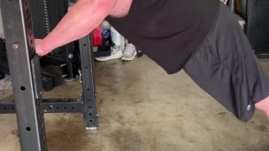 Working out then doing the helicopter with my big fat cock