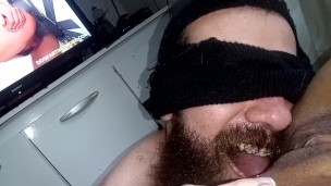 sucking and licking teen's ass while she sees cock on the wall in pussy in porno🕳️🍆👅😋🤤👅