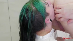 Human toilet girl gets piss in her mouth while pissing – piss whore – piss swallow – piss play