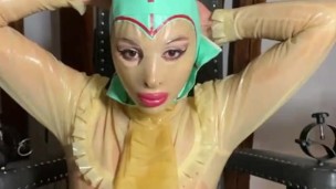 Slavena is putting HW Design mask on