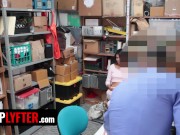 Shoplyfter - Hot Ebony Vixen Kat Arina Gags On Officer's Dick To Avoid Troubles With The Law