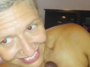 😎Sex, silence and a sandwich after work! It’s mandatory that she empty those balls EVERY night! 1/16