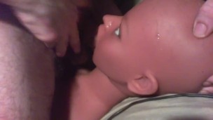 Fun with a sex doll