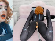 Black widow cosplay big butt girl sucking and fucking with her sex machine 4/16