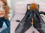 Black widow cosplay big butt girl sucking and fucking with her sex machine 9/16
