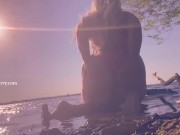 Bikini butt teasing in the water at a public beach!  16/16