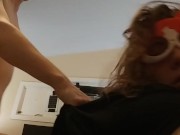 Heather Kane in Cat Mask taken by Surprise as Her Pussy is Overflowing with CUM ! 3/16