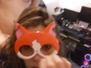 Heather Kane in Cat Mask taken by Surprise as Her Pussy is Overflowing with CUM ! 6/16
