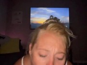 Sexy blonde takes big dick in her ass 🍑 after sucking it (OnlyFans @blondie_dread for FULL video)