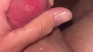 Jerking my cock and cumming with toy in my ass